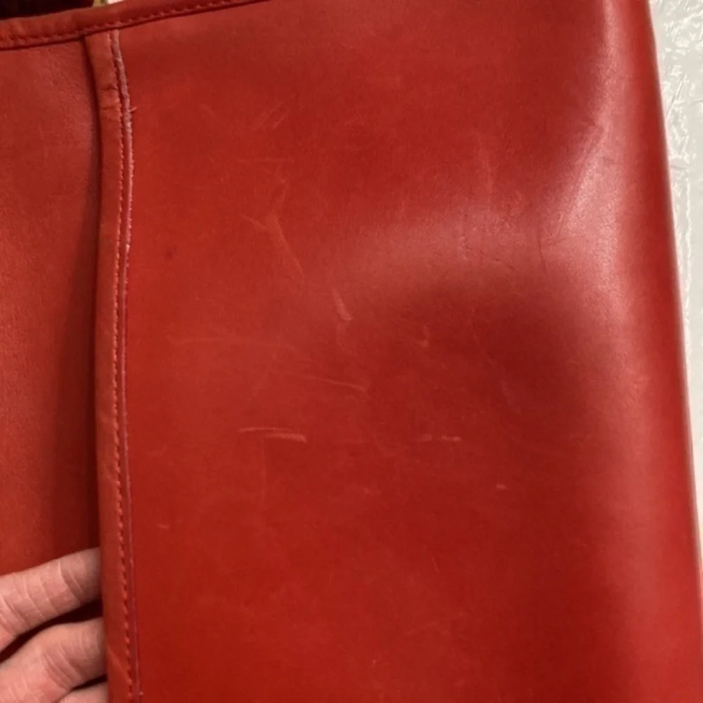 Coach vintage red leather NYC new York city spectator bag 9795 RARE